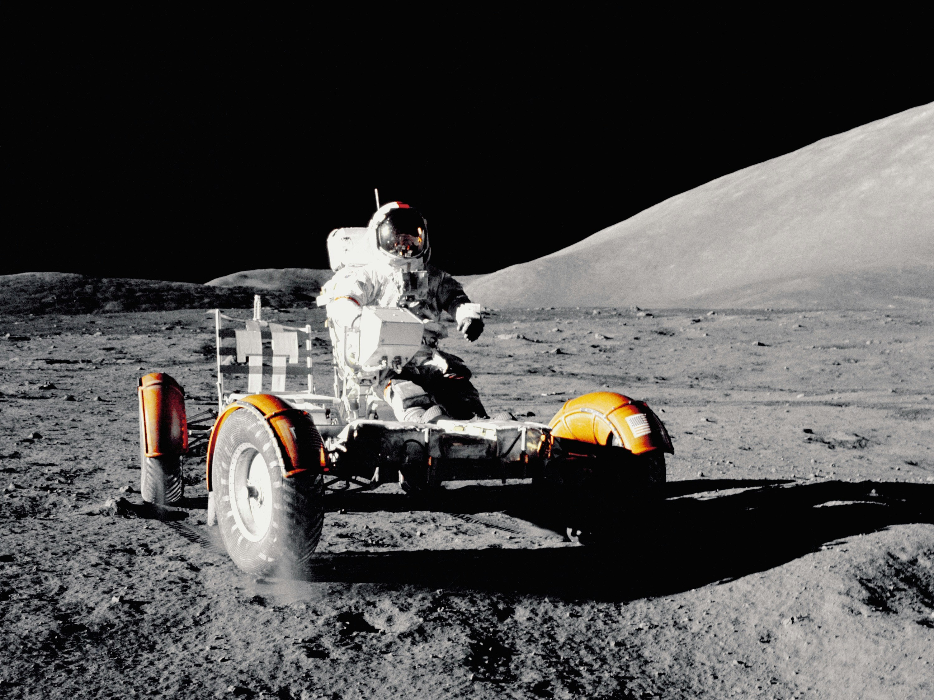NASA Lunar Rover on Moon